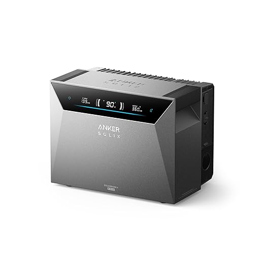 Anker SOLIX Solarbank 4 Pro, balkonbatterij, 4 MPPT’s, 5000W zonne-input, tot 30kWh capaciteit, 2500W bidirectioneel laden, 10.000 cycli, Anker Intelligence, Plug & Play