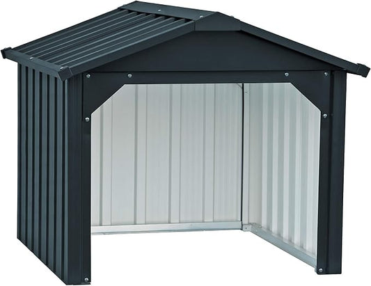 Duramax Garage voor robotmaaiers van metaal, gesloten, beschermt grasmaaiers en acculadingen, gemaakt van thermisch verzinkt staal, UV-bestendig carport voor robotmaaiers