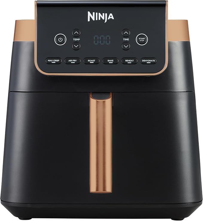Ninja Airfryer MAX PRO, 6.2L, Gebruikt Geen Olie, Grote Vierkante Enkele Lade, Braden, Bakken, Airfryen, Gezinsformaat, Antiaanbaklaag, Vaatwasmachinebestendig Mandje en Crisperplaat, AF180EUCP