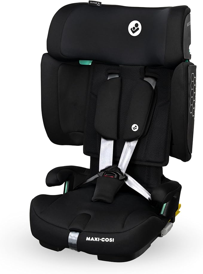 Maxi-Cosi Nomad XL Plus, Meegroei Kinderautostoel, 15 maanden - 12 jaar, 76-150cm, Autostoel Opvouwbaar, Compact, Lichtgewicht, G-CELL voor Bescherming Bij Zijwaarts Botsen, Reistas, Authentic Black