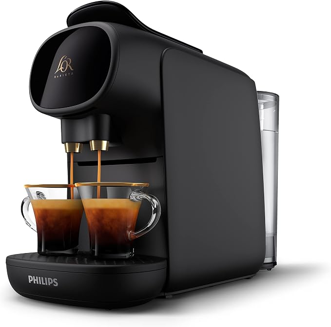 Philips L'OR Barista Sublime Coffee Maker with Capsules, Double Shot, 1 or 2 Cups, Complete Coffee Muu, Black (LM9012/60)