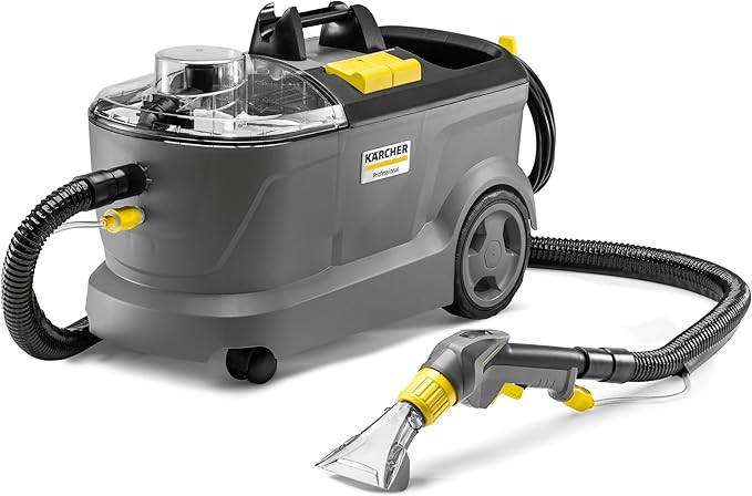 Kärcher Puzzi 10/1 sproei-extractieapparaat, voor het reinigen van tapijten en bekleding, inclusief bekledingsmondstuk en vloermondstuk, voor het behoedzaam reinigen van textiel, veelkleurig