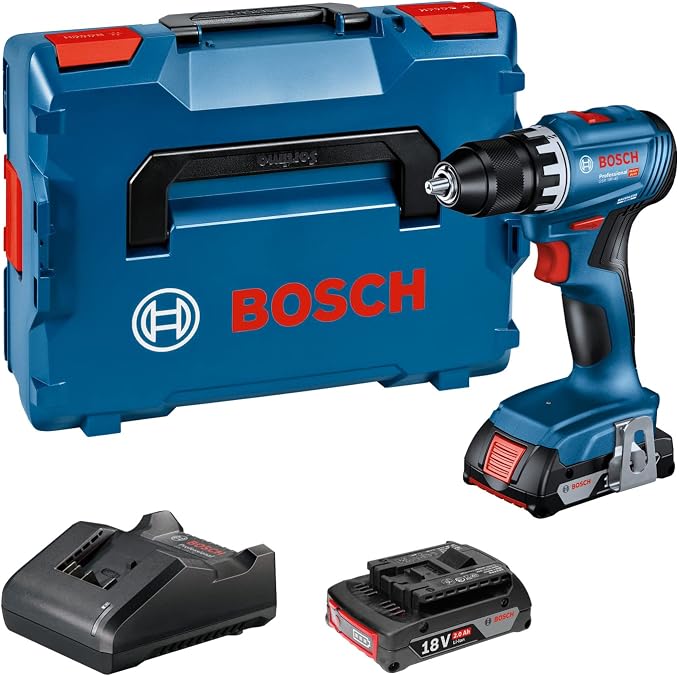 Bosch Professional 18V System accuboormachine GSR 18V-45 (toerental van 1900 min-1, 2 x 2,0Ah-accu's, lader GAL 18V-20, in L-BOXX)