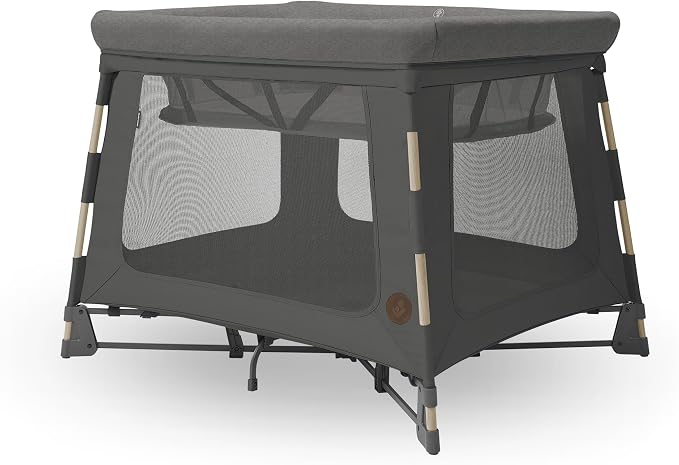 Maxi-Cosi Swift 3-in-1 Baby Reisbedje, Inklapbare Box, 0 - 3.5 jaar, tot 15 kg, Baby Bed, 2-in-1 matras, ultralicht, in 1 seconde inklapbaar, reistas, Eco Care, Beyond Graphite